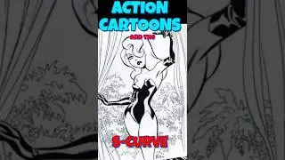 Bruce Timm&rsquo;s Action Style & the S Curve in 60 Seconds #comicart #drawing #comicbookillustration #art