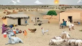 Morning Routine of Desert People | Village Life Pakistan |Desert Village Food#desertvlog