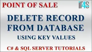 Point of Sale with C# and SQL Tutorial - how to delete record from sql using c#