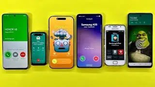 Incoming Call Samsung A55 & Samsung S+ Vs iPhone Air & iPhone 17ProMax | TECNO & Honor FAKE CALL 