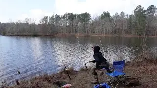 THIS CATFISH BROKE MY REEL MID FIGHT😱‼️PLUS BREAKFAST IN THE WOODS🍳🥞
