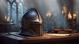Medieval War Room ⚔️ Battle Strategy Hall Ambience | Gothic Helmet & Broken Sword