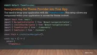 How to Create a Theme Provider Component in React Native