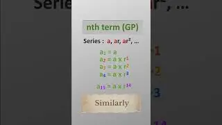 GEOMETRIC PROGRESSION (GP)  nth term & Sum of n terms Formulas and their Derivation using BASIC