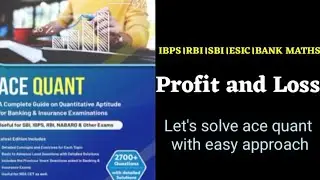 Profit and loss-Part 2।Ace Quant solution । Banking Maths ।#esic #ibps #sbi #rbi