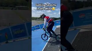 Getting bit SKETCHY in the Wind🫣 #fail #bmx #shorts #bmxracing #bike #sketch