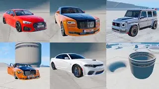 Pulls a supercar out of a large Hole and BIG JUMP - BeamNG.drive