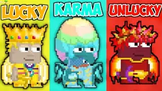 Lucky Vs. Karma Vs. Unlucky In GrowTopia