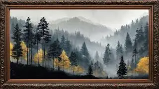 luxurious Landscape View FRAME TV ART | Frame TV ART | Golden Framed Art |