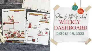 Plan With Me Weekly Dashboard & Weekly Filler Sheet | Dec. 12-18, 2022