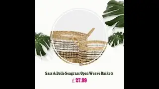 Sass & Belle Seagrass Open Weave Baskets