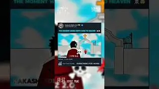 The moment when Obito goes to heaven ☠️🤯