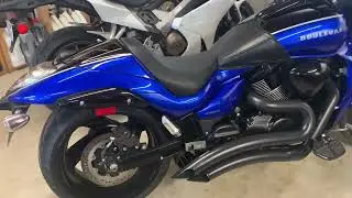Установка тихих выхлопных экранов Freedom на Suzuki M109R - VZR1800