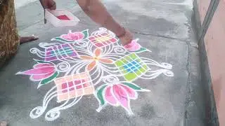 Margazhi kolangal   ,🌹❤️ #kolam#pulli kolam#simple kolam#rangoli#kolam #simple kolam#color kolam