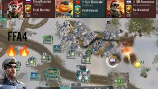 FFA4 VS HERO DOMINATOR & ISR ANONYMOUS & CRAZY RUSSIAN ART OF WAR3 AOW3 #3vs3 #tournament #pvp #2vs2