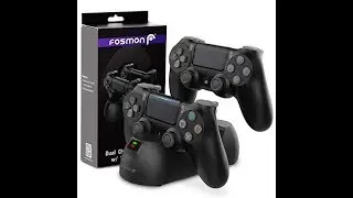 New Fosmon PS4 Controller Charging Station w/ LED Indicator Tutorial Setup/ Review
