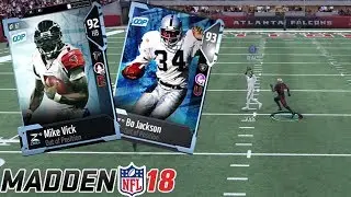BO JACKSON FS AND MICHEAL VICK RB!! MADDEN 18 ULTIMATE TEAM GAMEPLAY!