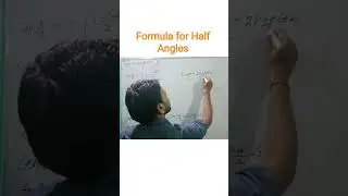 Half Angle Formula.. #video #trigonometricalidentities #maths #watchnow #newvideo