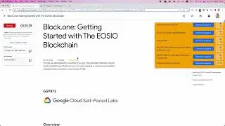 Qwiklabs - Block.one: Getting Started with The EOSIO Blockchain (GCP)