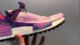 Pharrell x Adidas HU NMD Trail Holi Chalk Coral/Flash Green-Lab Purple AC7034