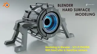 Blender modeling - Scifi Engine