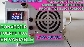 Reciclando vieja Fuente de alimentacion haciendola de tension variable con voltimetro y amperimetro