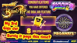 SLOTS BONUS COMPILATION: **Jammin Jars 2 Giga Feature**, Bounty Pop, Dog House Megaways & more.