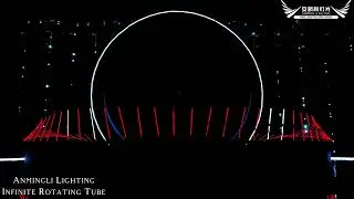 Kinetic Art Installation Flux LED Infinite Rotating Interactive Pixel Tube Bar | Anmingli Lighting