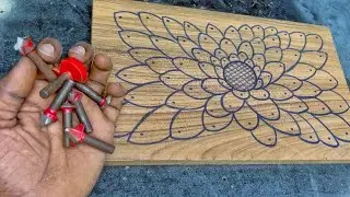 3D Wood Flower Wall art Tutorial