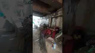 poor beggar sleep in Street Side #shorts