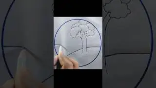 simple scenery drawing #art #drawing #shorts #youtubeshorts