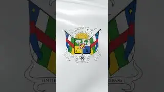 Coat of arms of the Central African Republic - Flag Stock Illustration