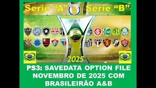 PS3: SAVEDATA DE OPTION FILE DE NOVEMBRO E DEZEMBRO 2025  PES 2018/2025 LINK NA DESCRI&Ccedil;&Atilde;O DE VIDEO