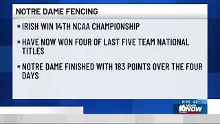 Notre Dame fencing wins 14th national championship