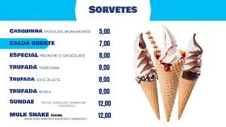Menu Digital para Soveteria Sem Internet e sem Mensalidade basta ter uma TV
