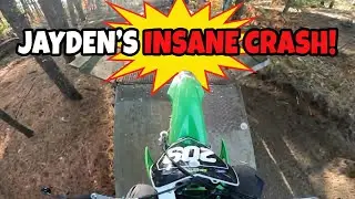 INSANE 110 FINALS CRASH &ndash; Jayden Ends the Race! (Pit Bike Nationals POV)
