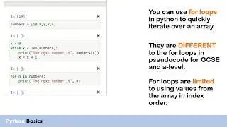 Python basics - Using counter loops with arrays