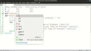 [1/5] SPPU SPOSL - CPU Scheduling - Gantt Chart - Python