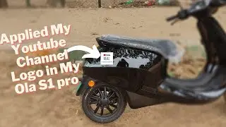Applied My YouTube Channel Logo in My OLA S1 Pro#JoinTheRevolution #ola #olaelectricscooter