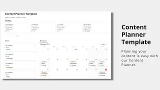 Content Planner Template | Notion Template - Building with msyo