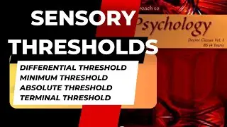 Sensations[ Sensory Thresholds in Psychology[ Urdu /Hindi #wellnessbyfarah #psychologylectures