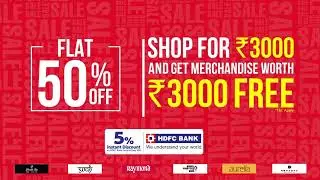 The Unlimited Red Alert Sale is back. Shop latest fashion at flat 50% off
