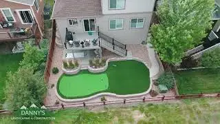 DRONE Backyard Transformation  Mini Golf Edition  Dannys Landscaping