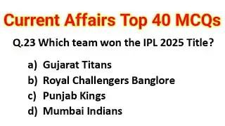 Current Affairs Top 40 MCQs | By Rohani Sir | TA Army | JKSSB Exams | SSC Exams | Railway Exams 