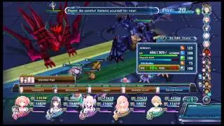 Omega Quintet - Albion and Kaiser Dragon boss battle (Advanced Mode)