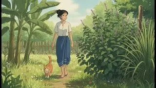 Peaceful Morning, Crispy Pork Basil #ghibli#anime#cat#cooking#trending#cozy#ghibli#cartoon#cute#food