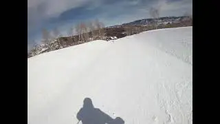 Inside Snowmass Colorado Skiing inside terrain park with GoPro Hero 7 camera GH010836