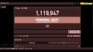 TETR.IO Blitz new PB by Kim16: 1,119,947 (World #51)