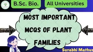 Plant Taxonomy । Most important MCQs of Plant Families । B.Sc.bio.। by Surabhi ma'am 