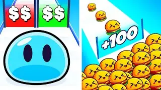 Slime Run Race VS Food Run 🟢⚡ All Levels Max Update Walkthrough Mobile NEW Gameplay Q7XR